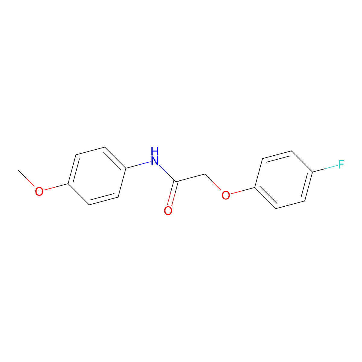 2-(4-fluorophenoxy)-N-(4-methoxyphenyl)acetamide molecular structure, CAS 462064-98-8