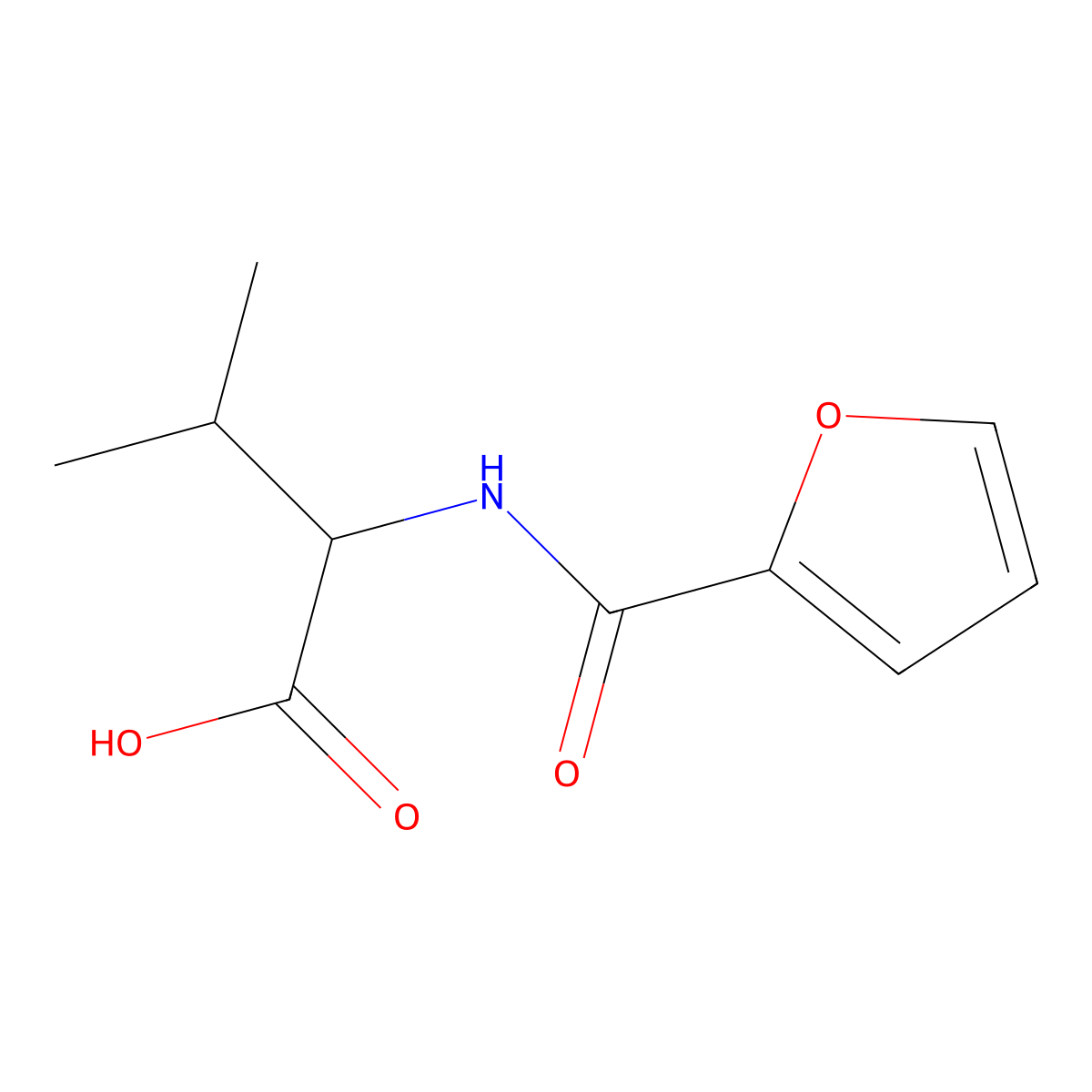 (2S)-2-[(furan-2-yl)formamido]-3-methylbutanoic acid molecular structure, CAS 462065-68-5