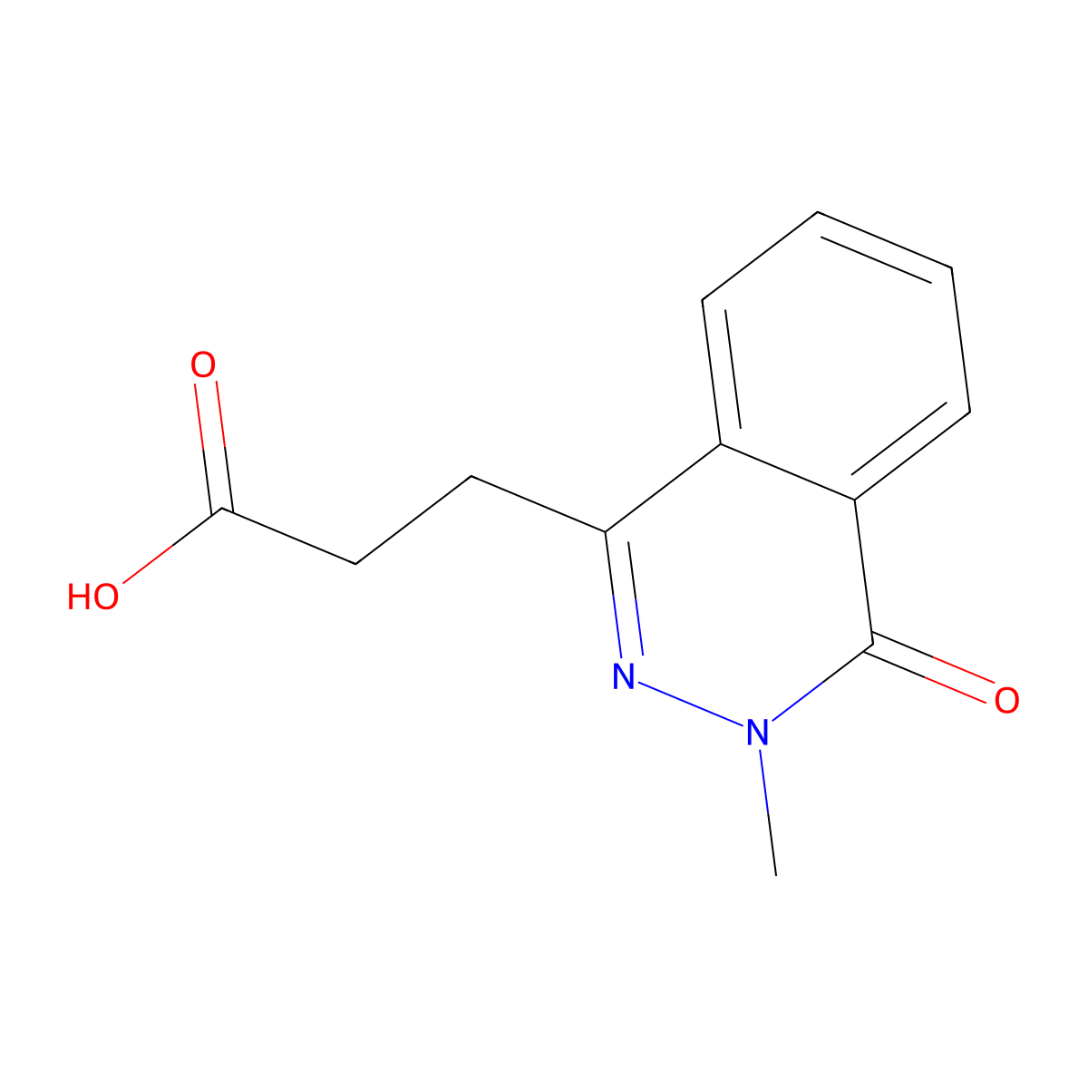 3-(3-Methyl-4-oxo-3,4-dihydro-phthalazin-1-yl)-propionic acid molecular structure, CAS 462066-79-1