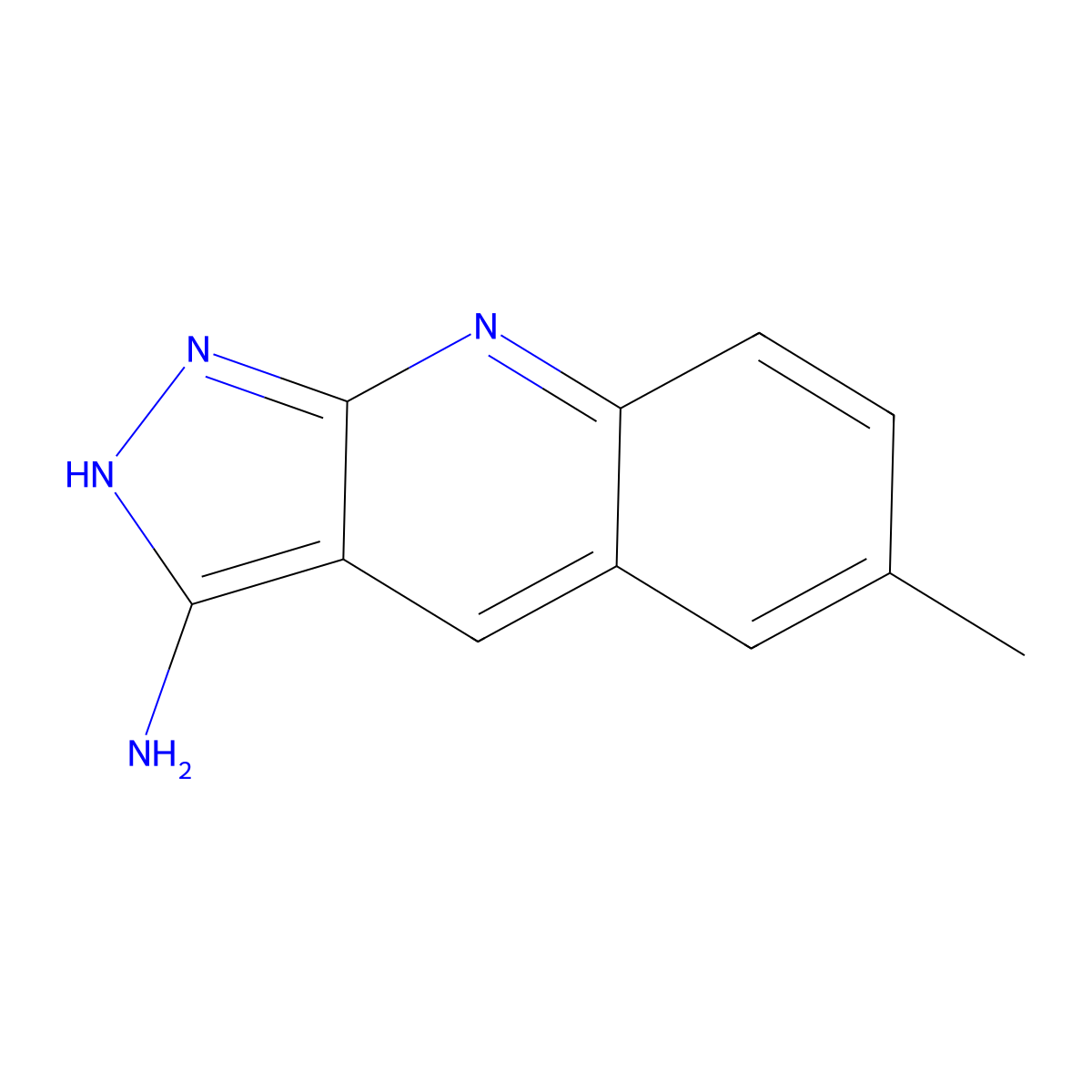 6-Methyl-1H-pyrazolo[3,4-b]quinolin-3-ylamine molecular structure, CAS 462067-00-1