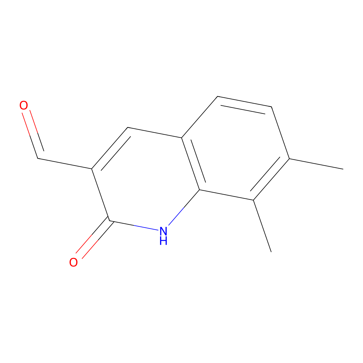 2-Hydroxy-7,8-dimethylquinoline-3-carbaldehyde molecular structure, CAS 462068-11-7
