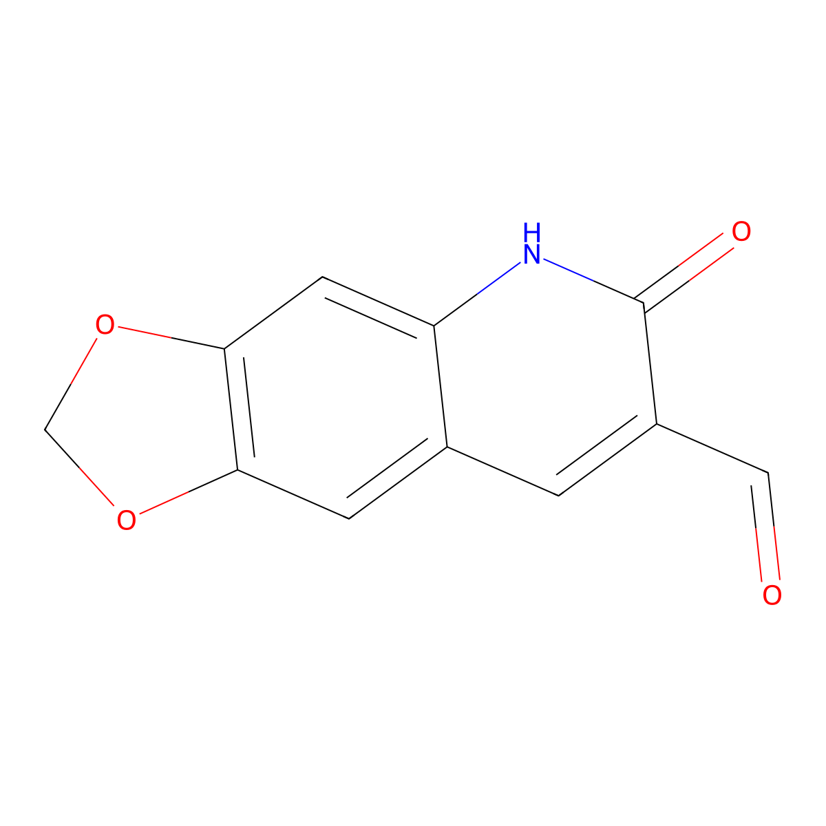 6-Oxo-5,6-dihydro[1,3]dioxolo[4,5-g]quinoline-7-carbaldehyde molecular structure, CAS 462068-15-1