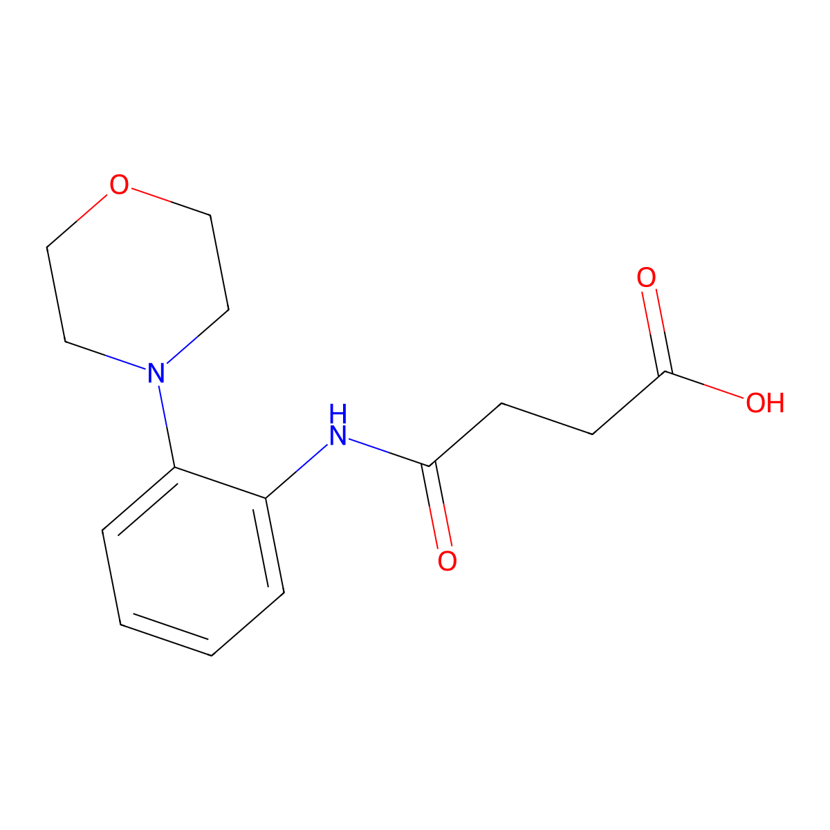 N-(2-Morpholin-4-yl-phenyl)-succinamic acid molecular structure, CAS 462068-44-6