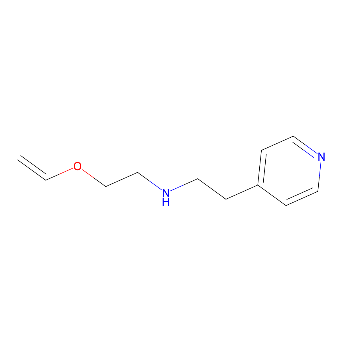 N-[2-(Ethenyloxy)ethyl]-4-pyridineethanamine molecular structure, CAS 462068-53-7
