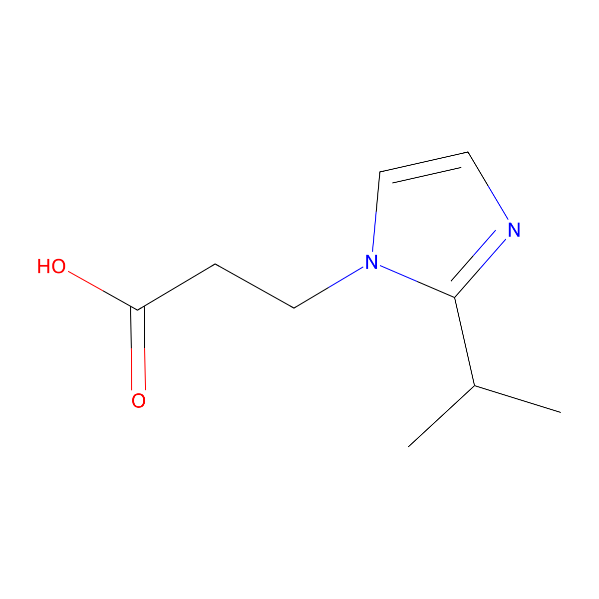 3-(2-isopropyl-1H-imidazol-1-yl)propanoic acid molecular structure, CAS 462068-54-8