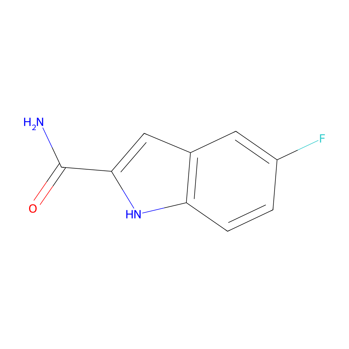 5-fluoro-1H-indole-2-carboxamide molecular structure, CAS 462068-77-5