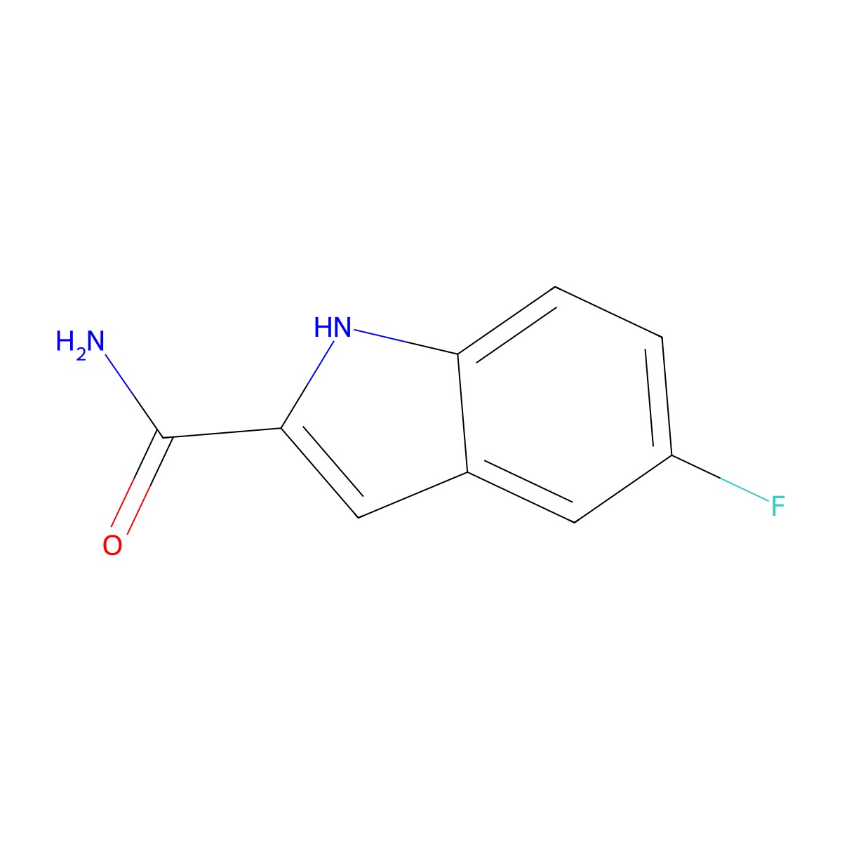5-fluoro-1H-indole-2-carboxamide molecular structure, CAS 462068-77-5
