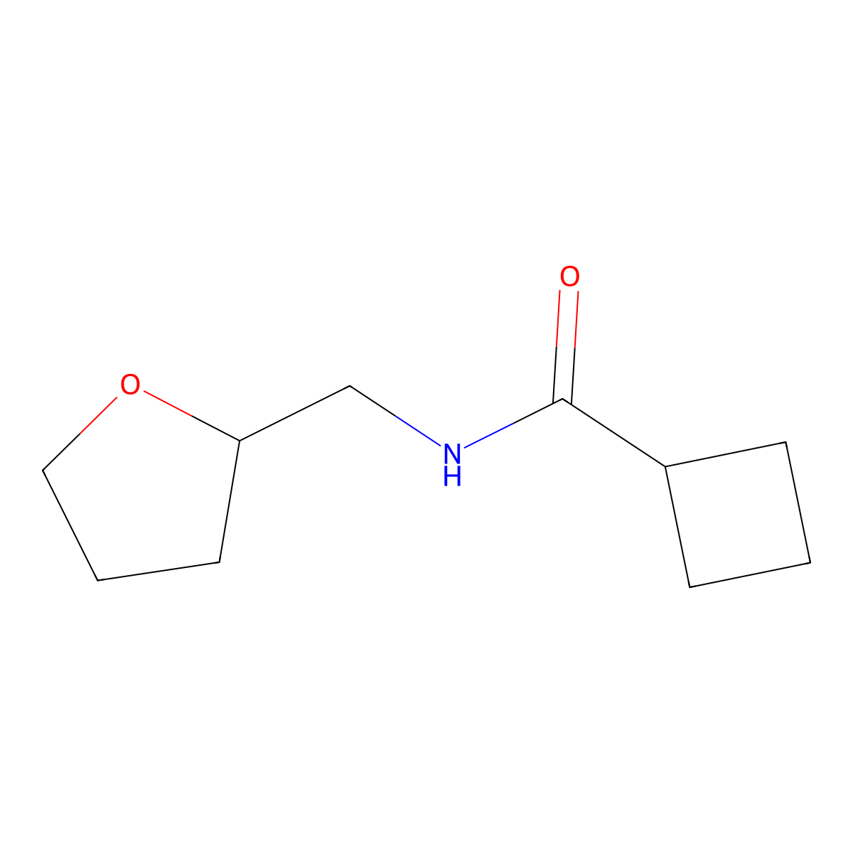 Cyclobutanecarboxamide, N-tetrahydrofurfuryl- molecular structure, CAS 462068-87-7