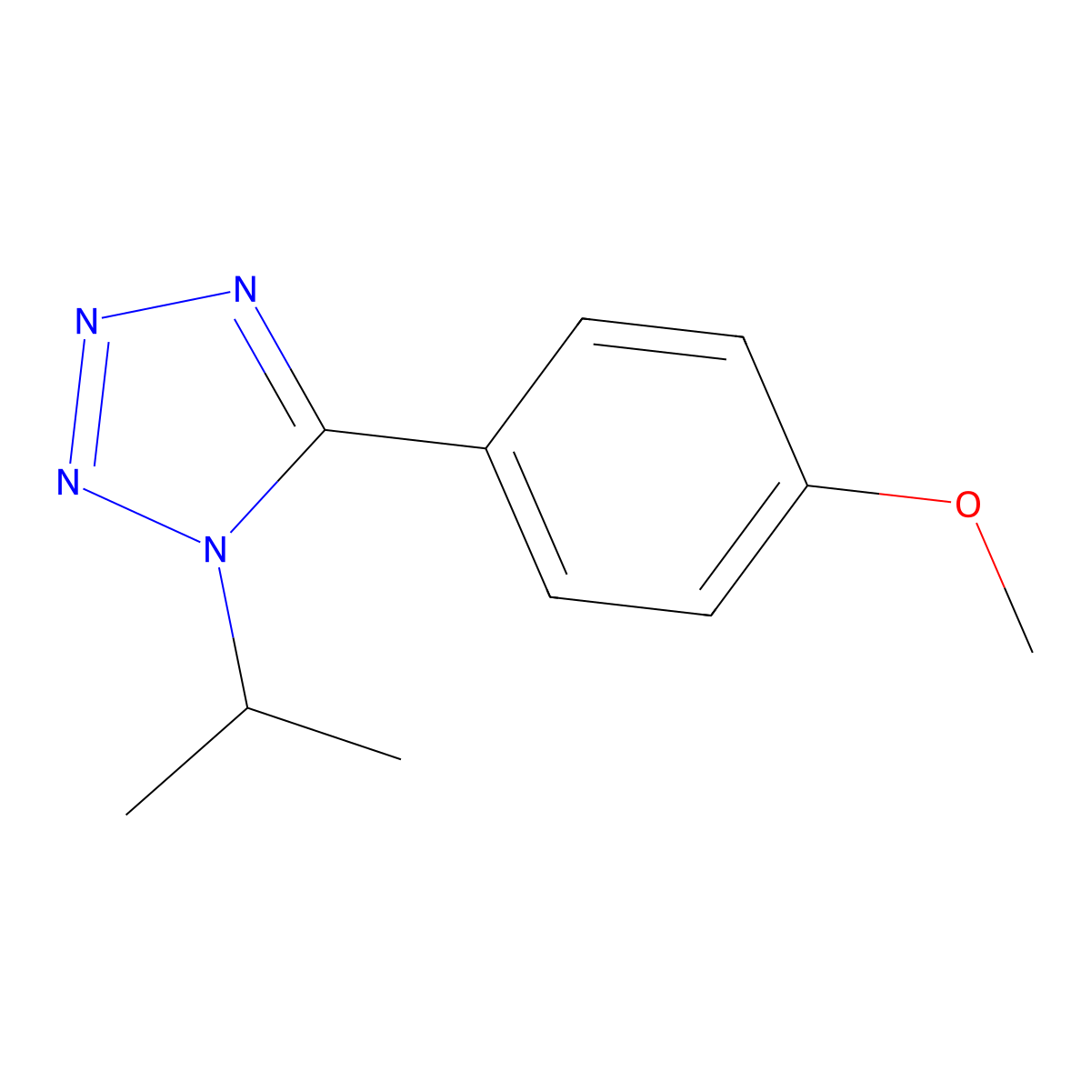 1-Isopropyl-5-(4-methoxy-phenyl)-1H-tetrazole molecular structure, CAS 462069-94-9
