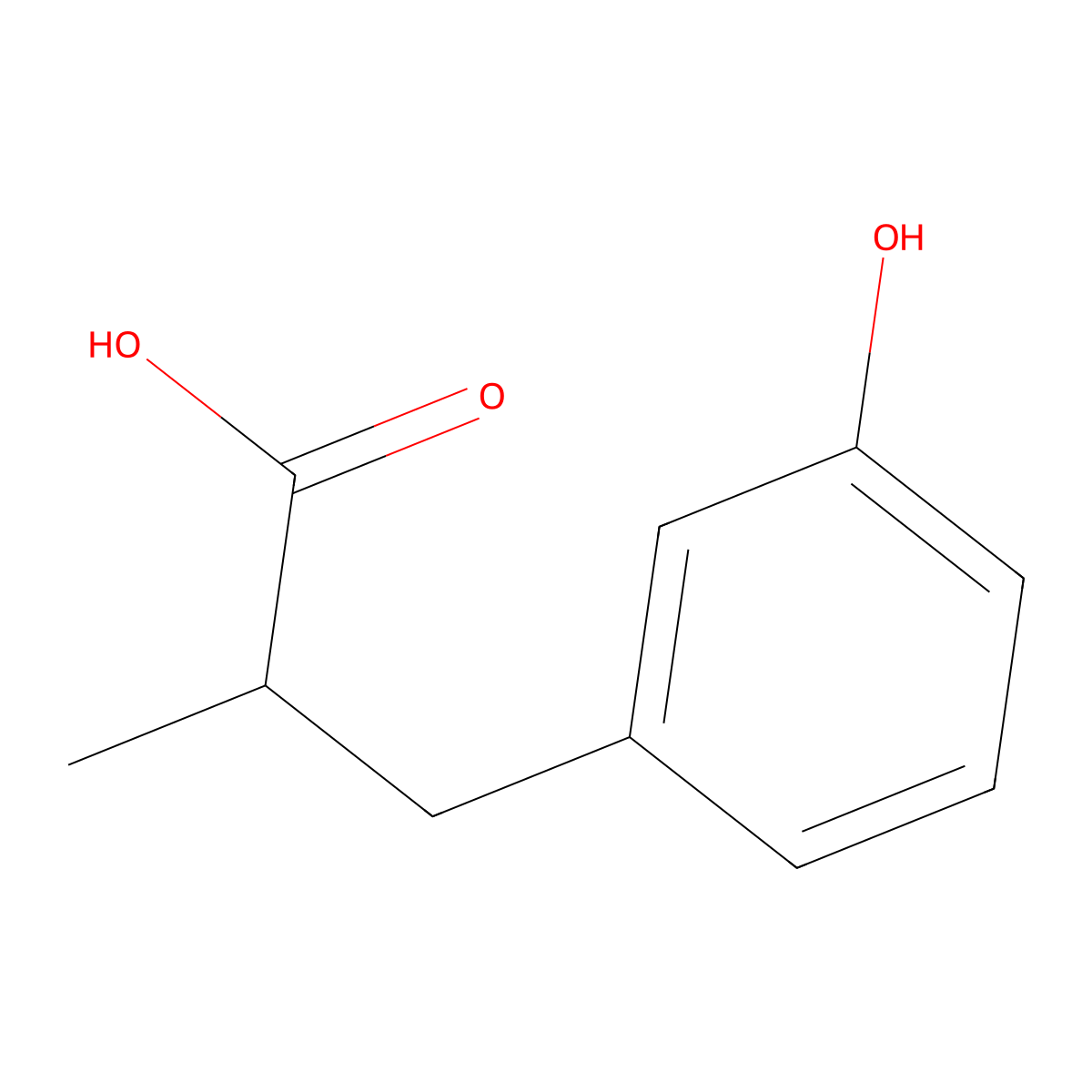 2-Methyl-3'-hydroxyphenylpropionic acid molecular structure, CAS 46207-82-3