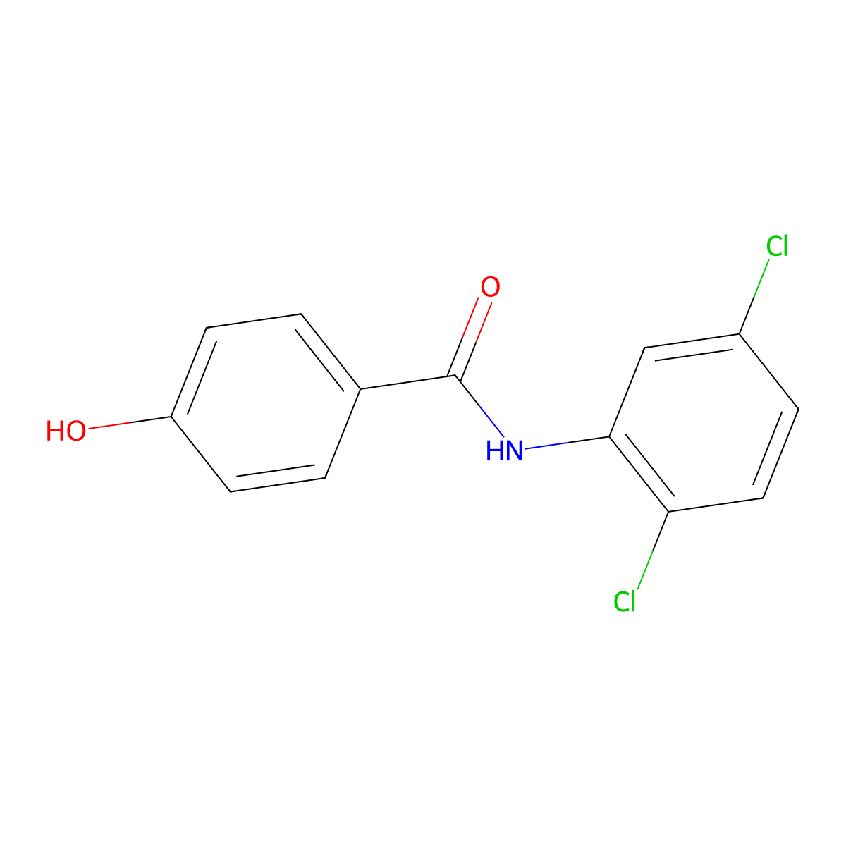 N-(2,5-dichlorophenyl)-4-hydroxybenzamide molecular structure, CAS 462070-14-0