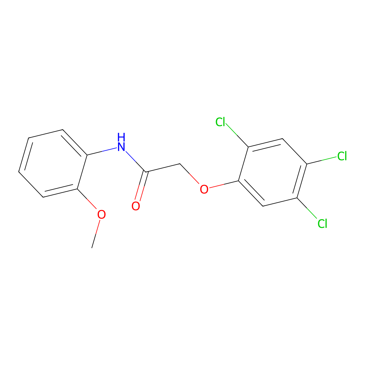 N-(2-methoxyphenyl)-2-(2,4,5-trichlorophenoxy)acetamide molecular structure, CAS 462073-14-9
