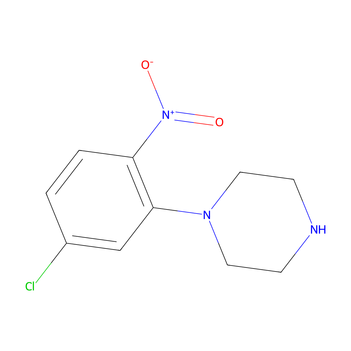 1-(5-Chloro-2-nitrophenyl)piperazine molecular structure, CAS 462073-61-6