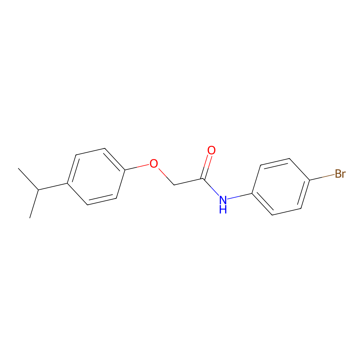 N-(4-bromophenyl)-2-(4-propan-2-ylphenoxy)acetamide molecular structure, CAS 462073-86-5