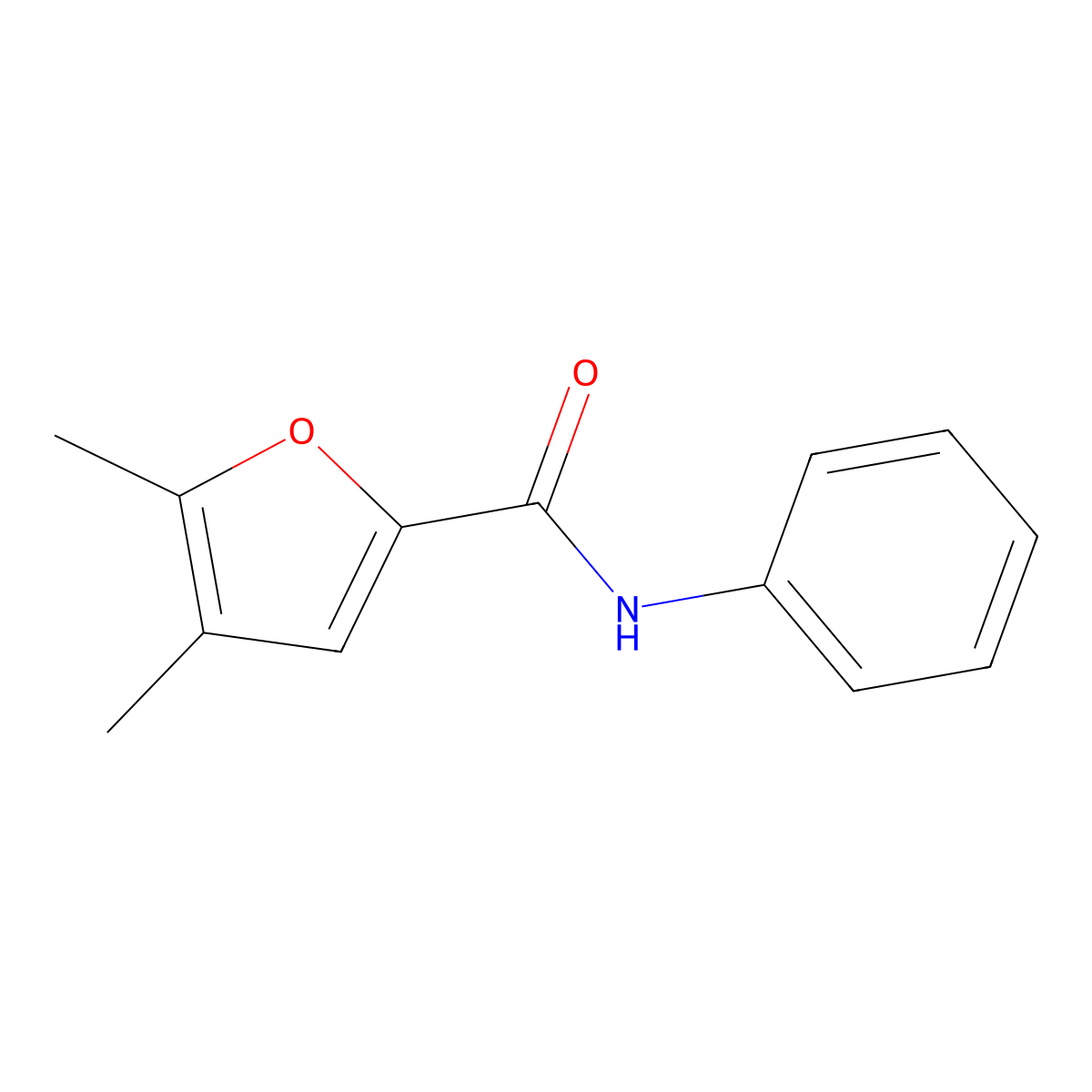 4,5-dimethyl-N-phenyl-2-furamide molecular structure, CAS 462074-43-7