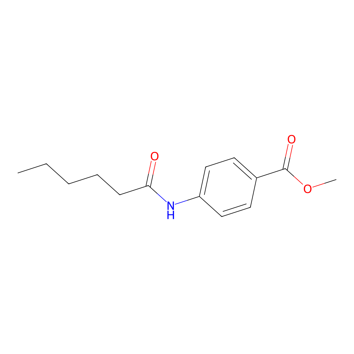 Methyl 4-(hexanoylamino)benzoate molecular structure, CAS 462075-14-5