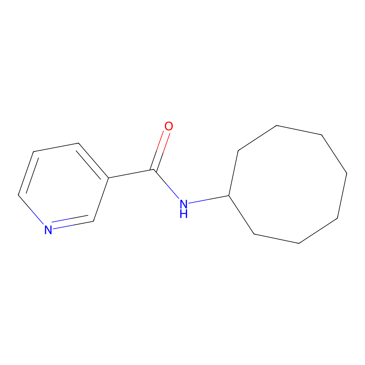 N-cyclooctylnicotinamide molecular structure, CAS 462079-38-5