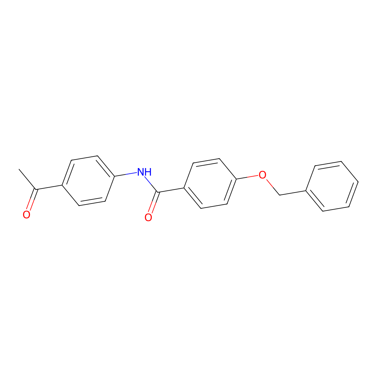 N-(4-acetylphenyl)-4-phenylmethoxybenzamide molecular structure, CAS 462080-74-6