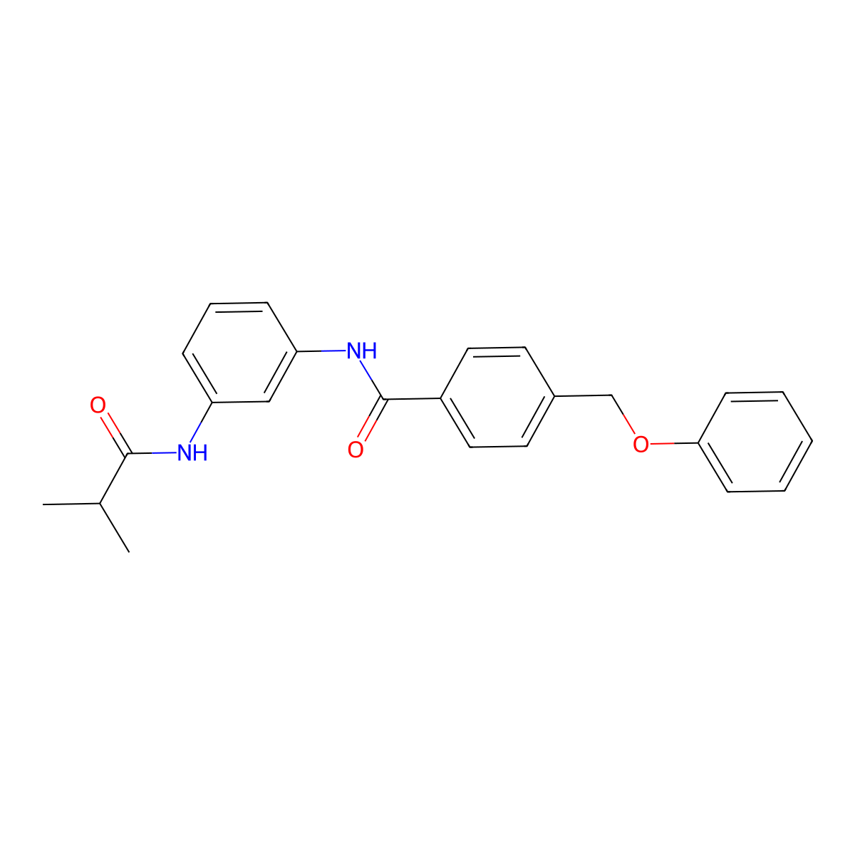 N-[3-(2-methylpropanoylamino)phenyl]-4-(phenoxymethyl)benzamide molecular structure, CAS 462084-53-3
