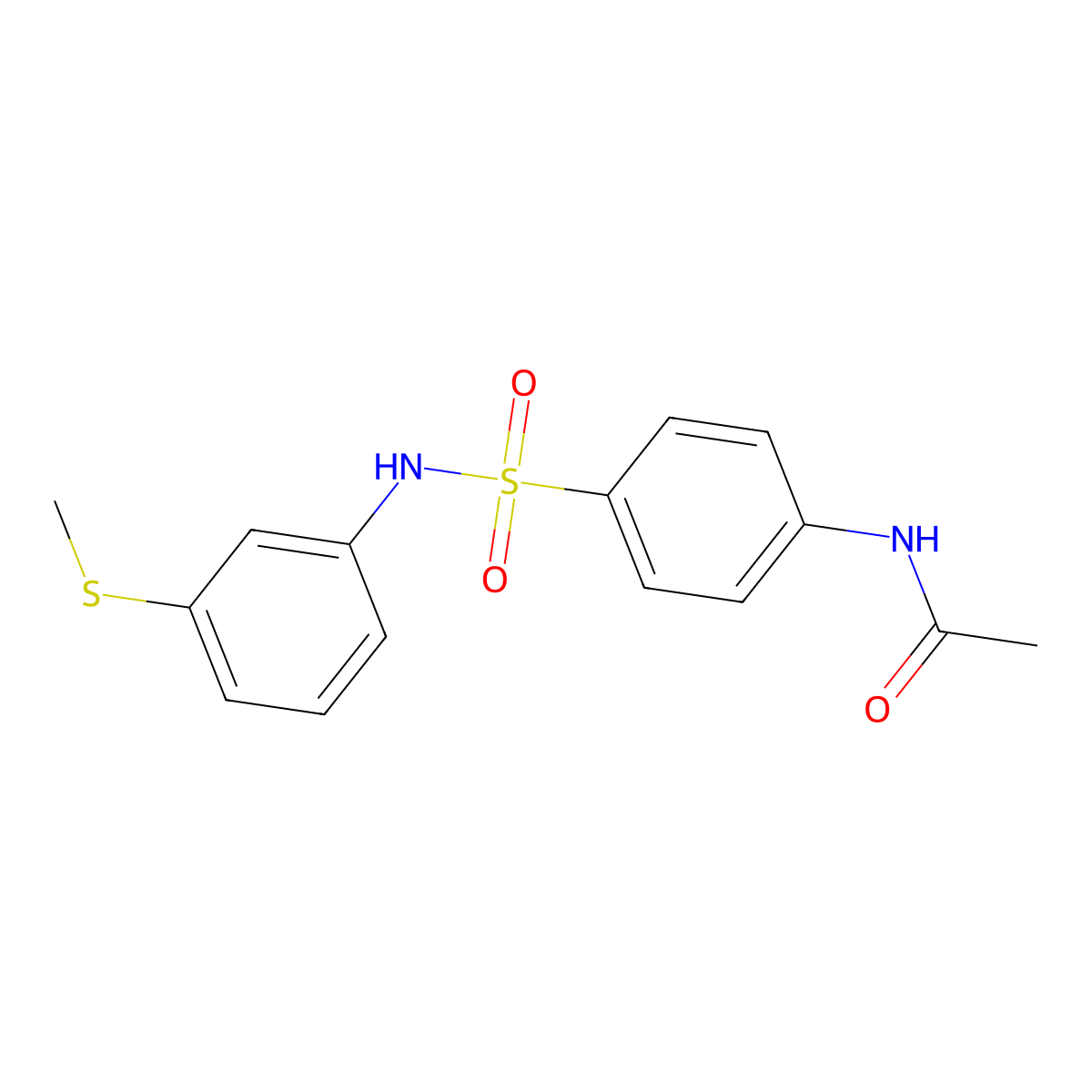 N-(4-{[3-(methylsulfanyl)phenyl]sulfamoyl}phenyl)acetamide molecular structure, CAS 462084-91-9