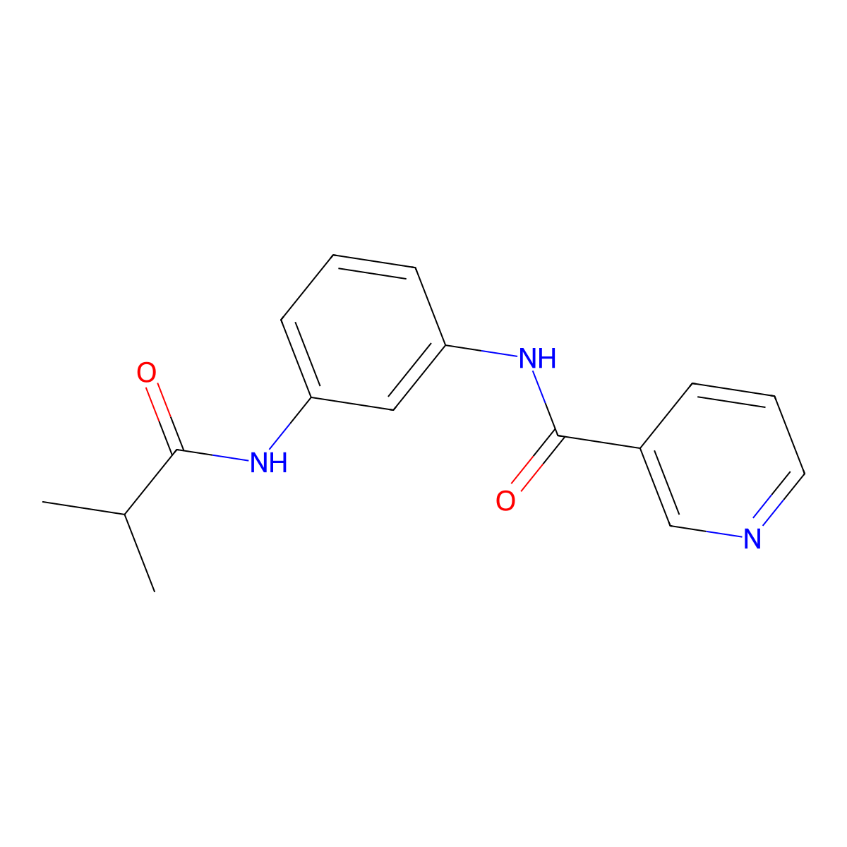 N-[3-(2-methylpropanoylamino)phenyl]pyridine-3-carboxamide molecular structure, CAS 462085-66-1