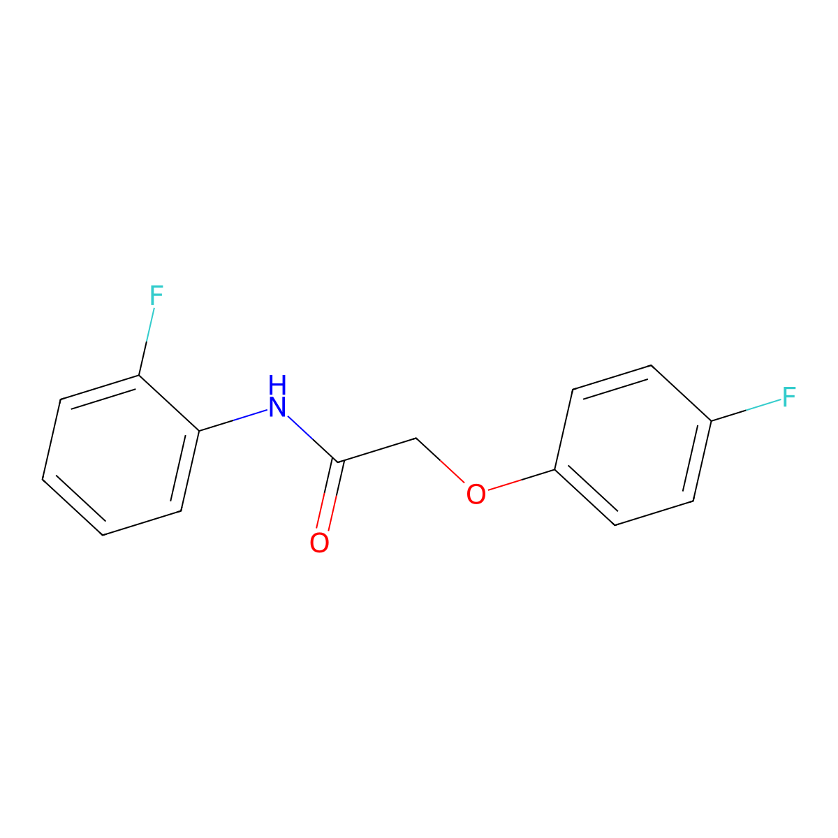 2-(4-Fluorophenoxy)-N-(2-fluorophenyl)acetamide molecular structure, CAS 462085-93-4