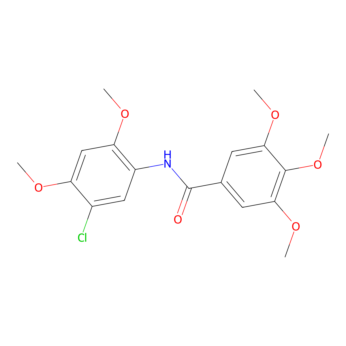 N-(5-Chloro-2,4-dimethoxyphenyl)-3,4,5-trimethoxybenzamide molecular structure, CAS 462088-06-8