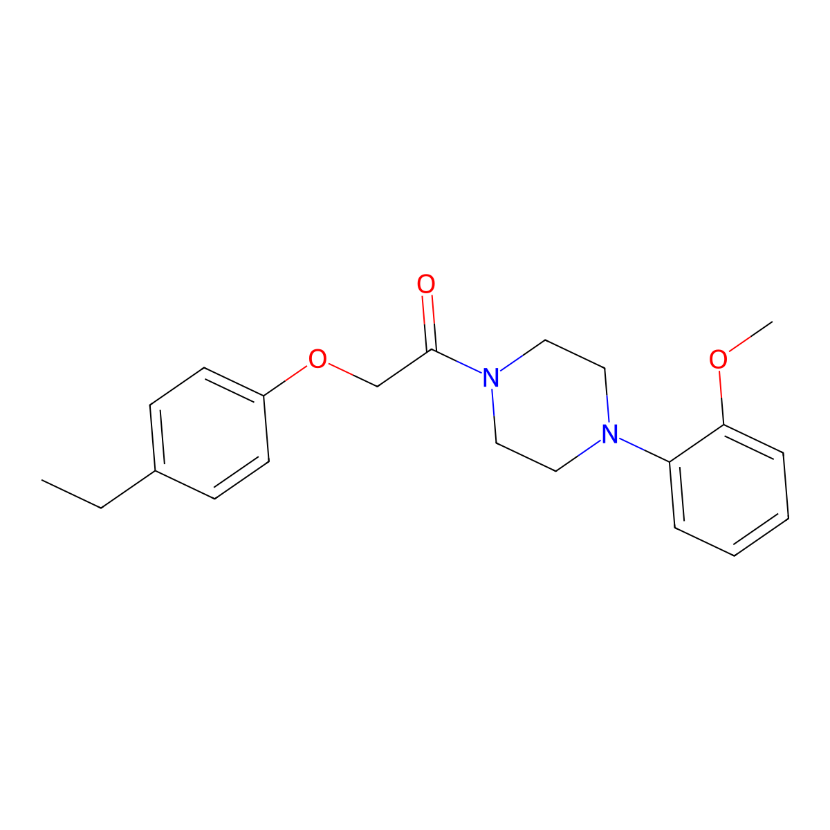 2-(4-Ethylphenoxy)-1-[4-(2-methoxyphenyl)piperazin-1-yl]ethanone molecular structure, CAS 462089-49-2