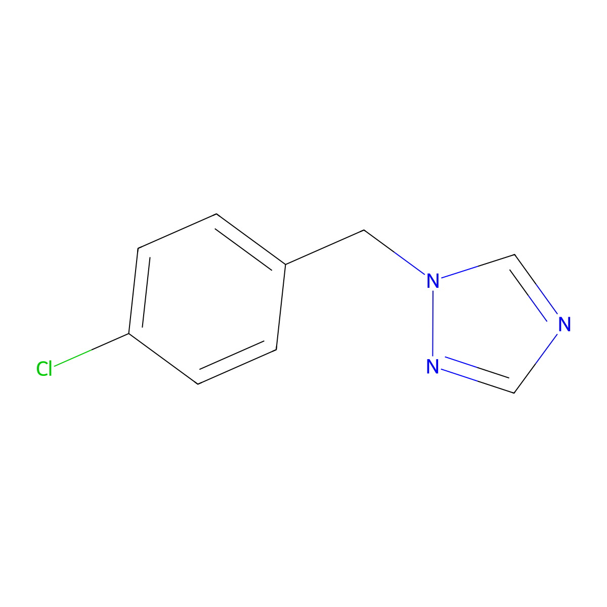 1-(4-chlorobenzyl)-1H-1,2,4-triazole molecular structure, CAS 46209-39-6
