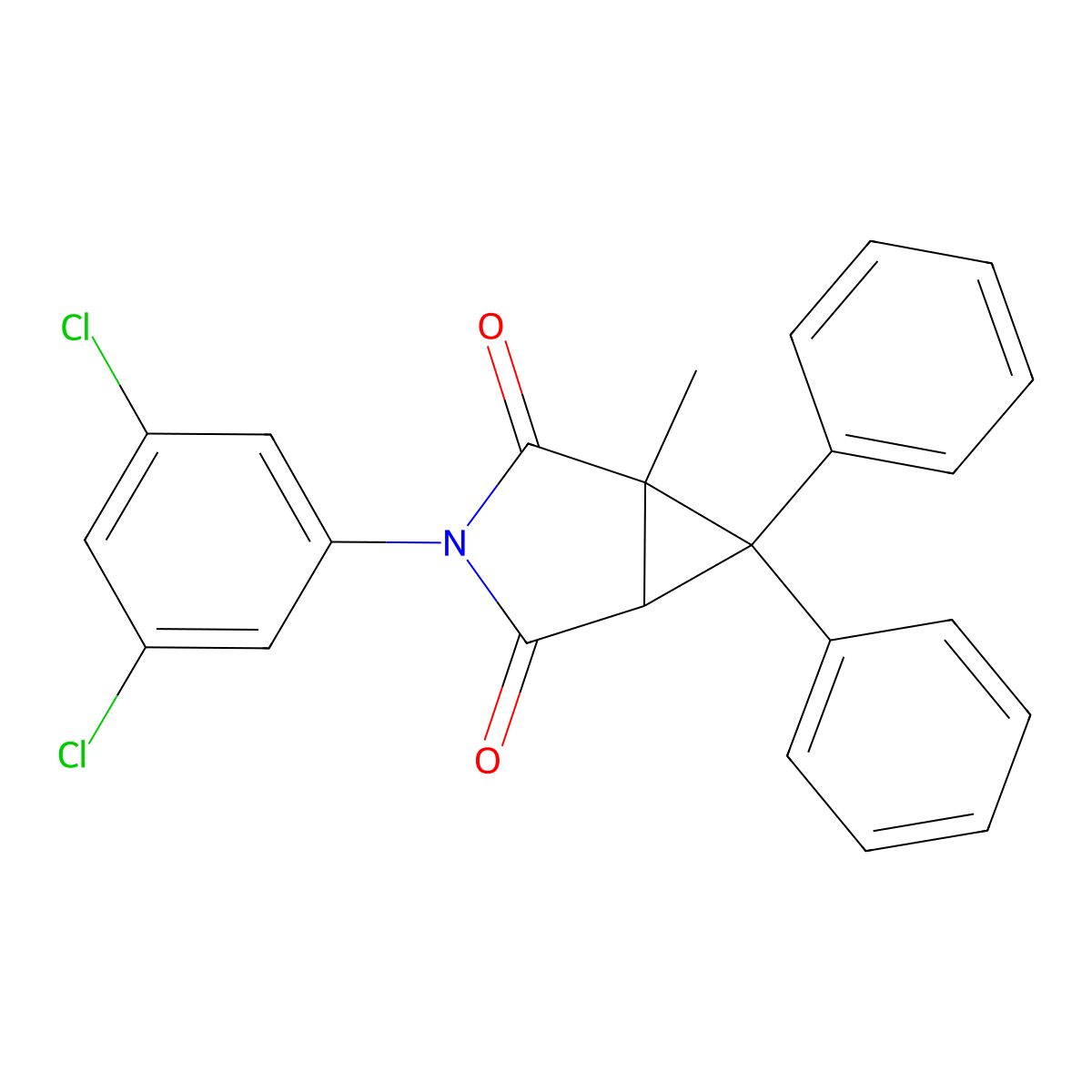 3-(3,5-Dichlorophenyl)-1-methyl-6,6-diphenyl-3-azabicyclo[3.1.0]hexane-2,4-dione molecular structure, CAS 462091-11-8
