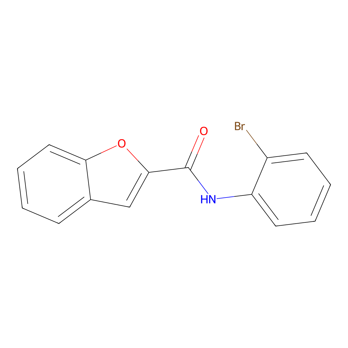 N-(2-Bromophenyl)benzofuran-2-carboxamide molecular structure, CAS 462094-73-1