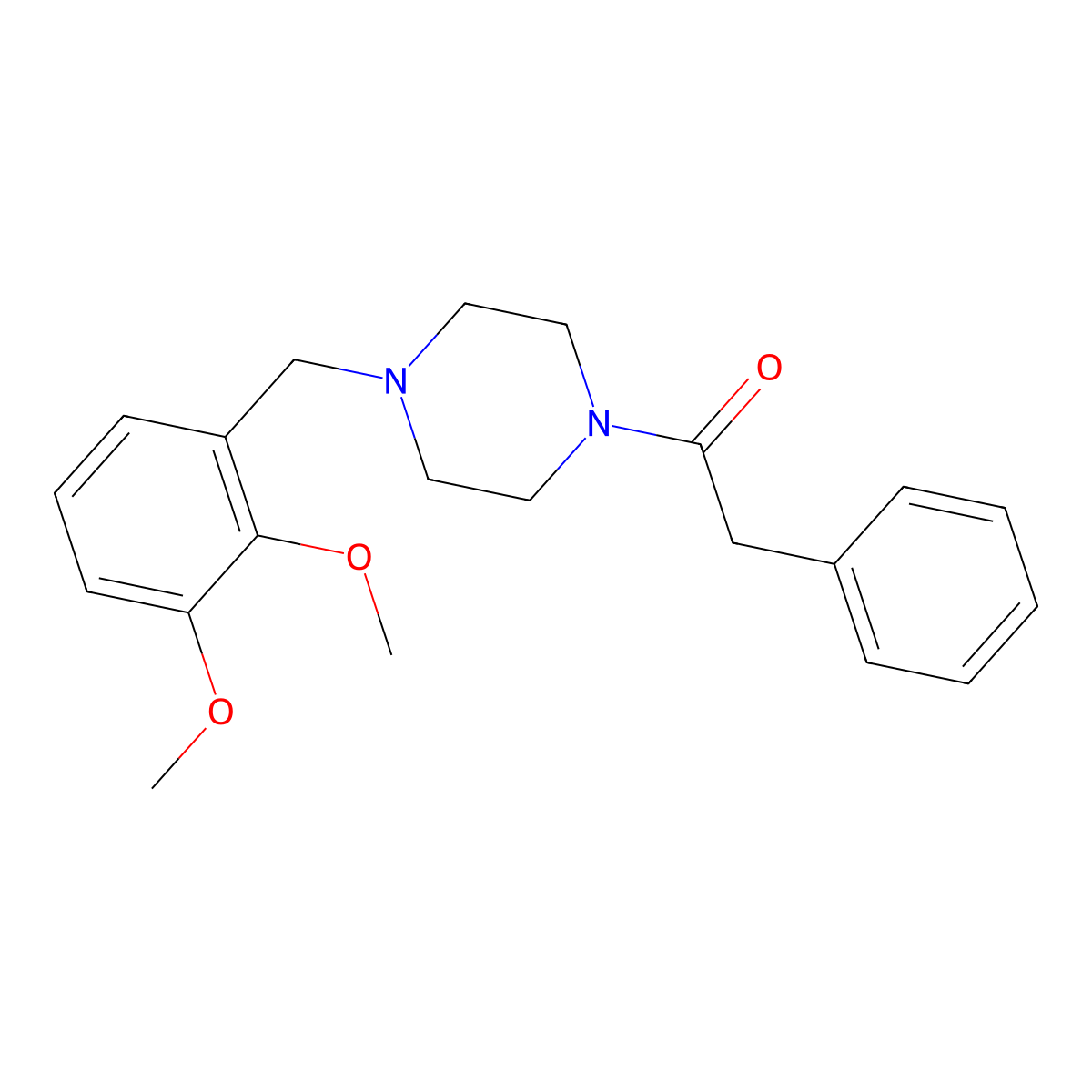 1-(2,3-Dimethoxybenzyl)-4-(phenylacetyl)piperazine molecular structure, CAS 462095-36-9