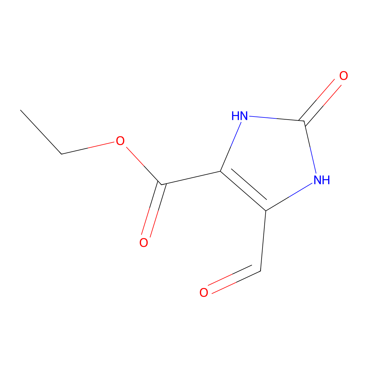 ethyl 5-formyl-2-oxo-2,3-dihydro-1H-imidazole-4-carboxylate molecular structure, CAS 462095-37-0