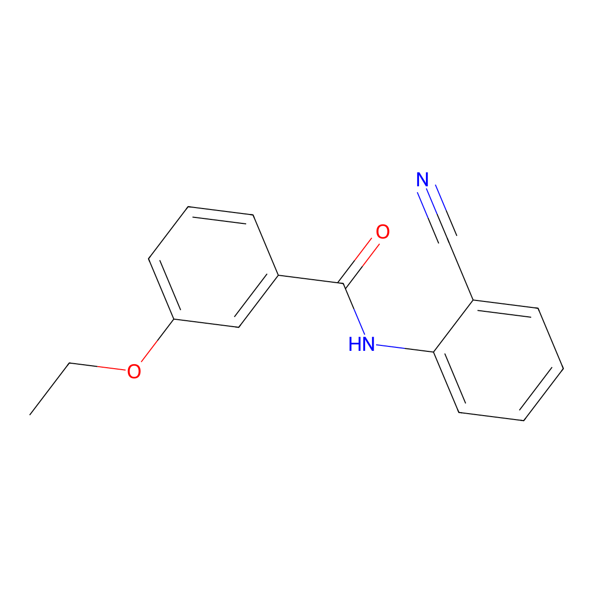 N-(2-cyanophenyl)-3-ethoxybenzamide molecular structure, CAS 462097-31-0