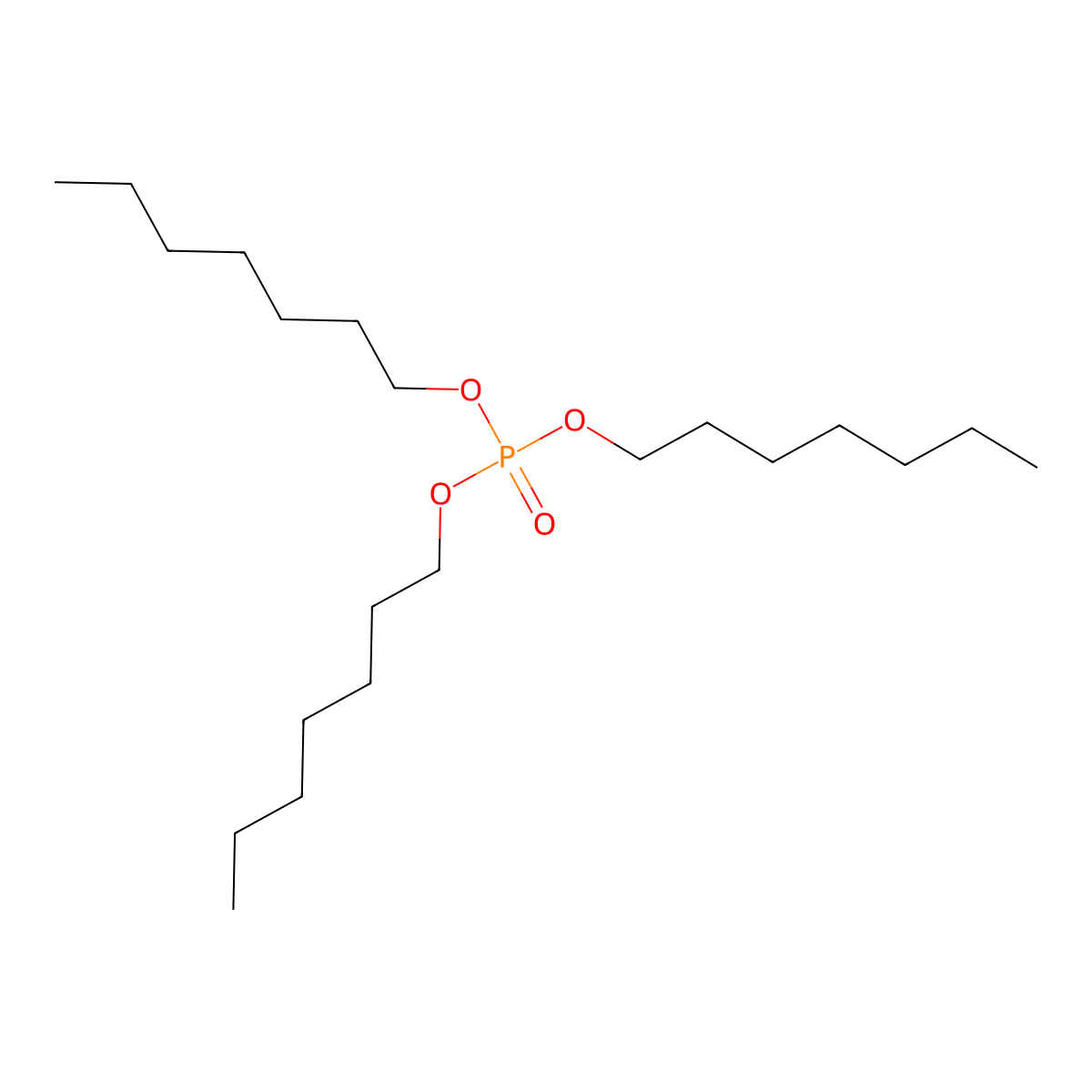 Triheptyl phosphate molecular structure, CAS 4621-50-5