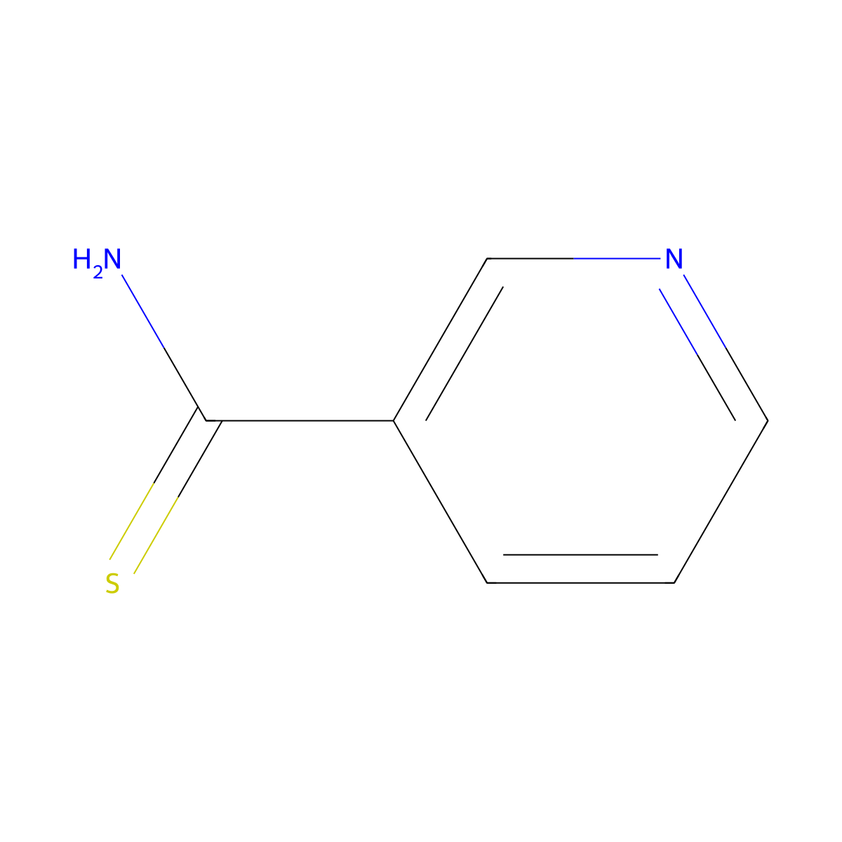 Thionicotinamide molecular structure, CAS 4621-66-3