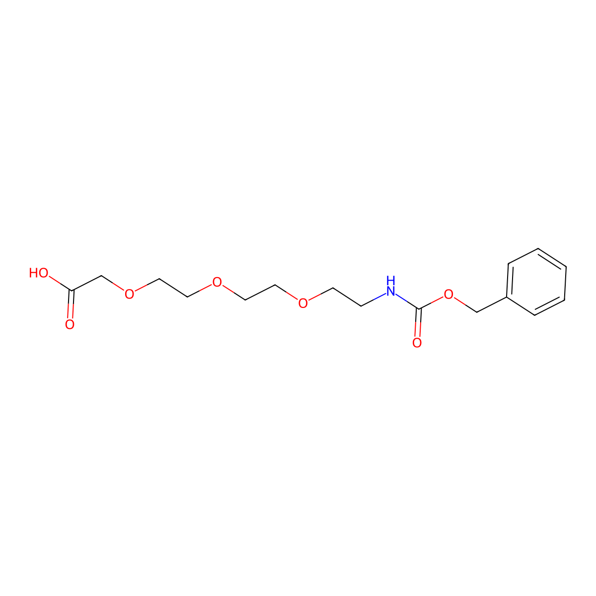 Cbz-NH-peg3-CH2cooh molecular structure, CAS 462100-05-6