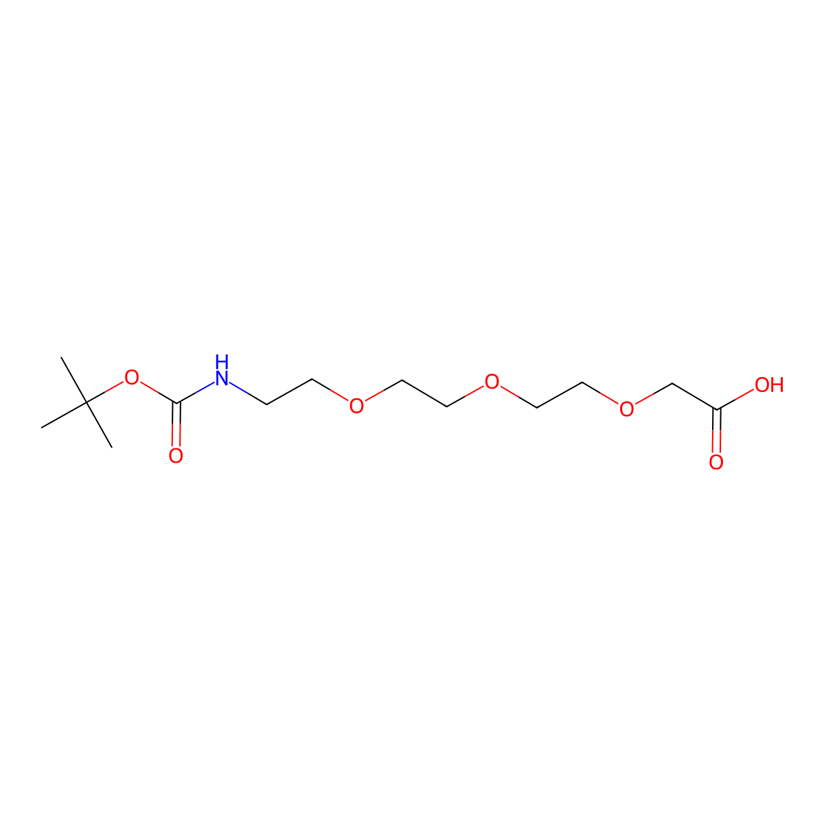 2-{2-[2-(2-{[(Tert-butoxy)carbonyl]amino}ethoxy)ethoxy]ethoxy}acetic acid molecular structure, CAS 462100-06-7