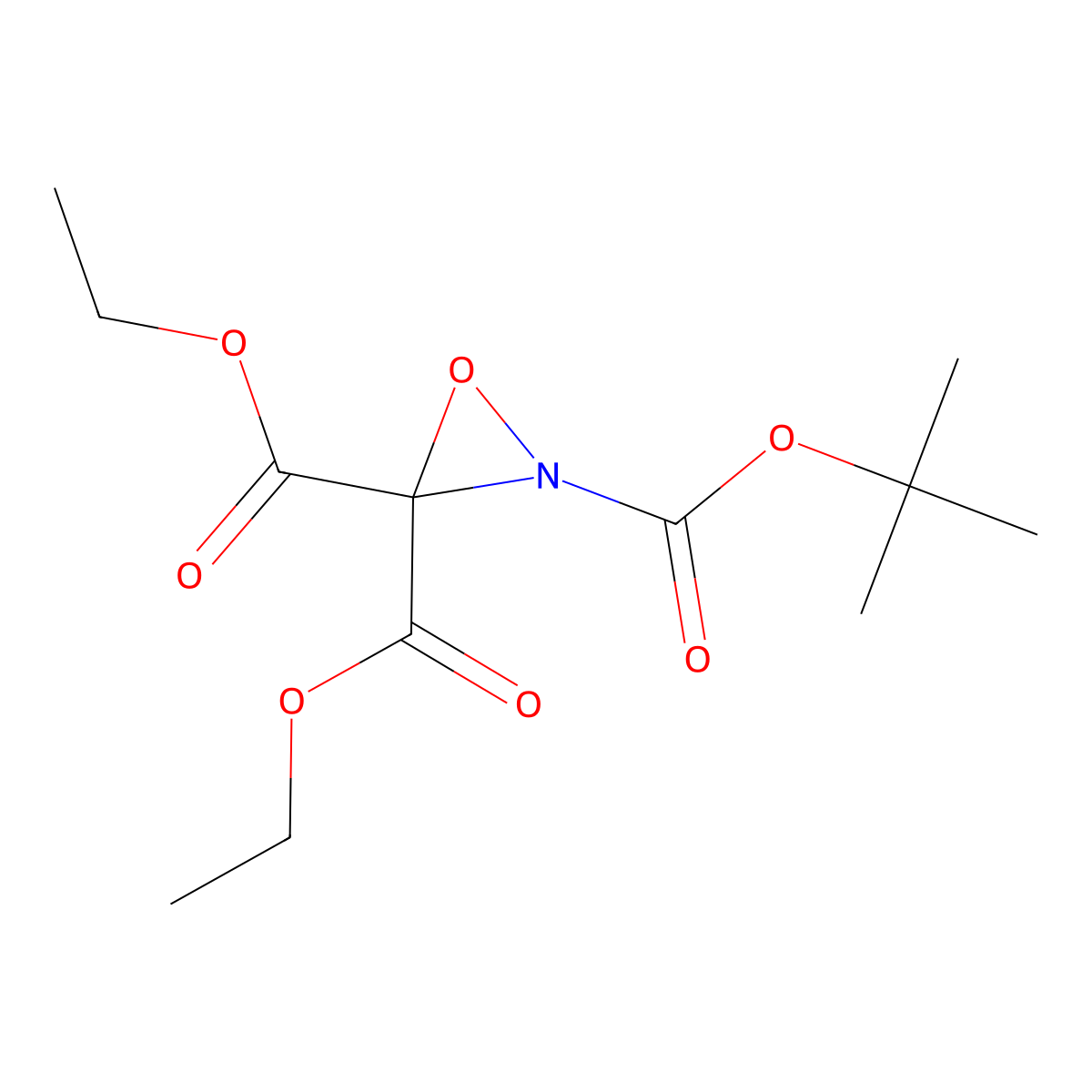 2-tert-Butyl 3,3-diethyl oxaziridine-2,3,3-tricarboxylate molecular structure, CAS 462100-44-3