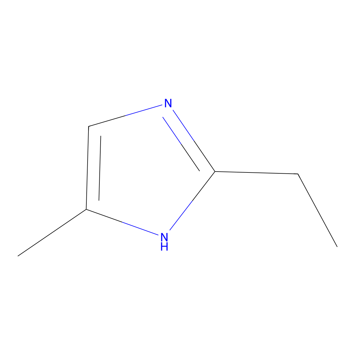 2-Ethyl-4-methylimidazole molecular structure, CAS 46227-74-1