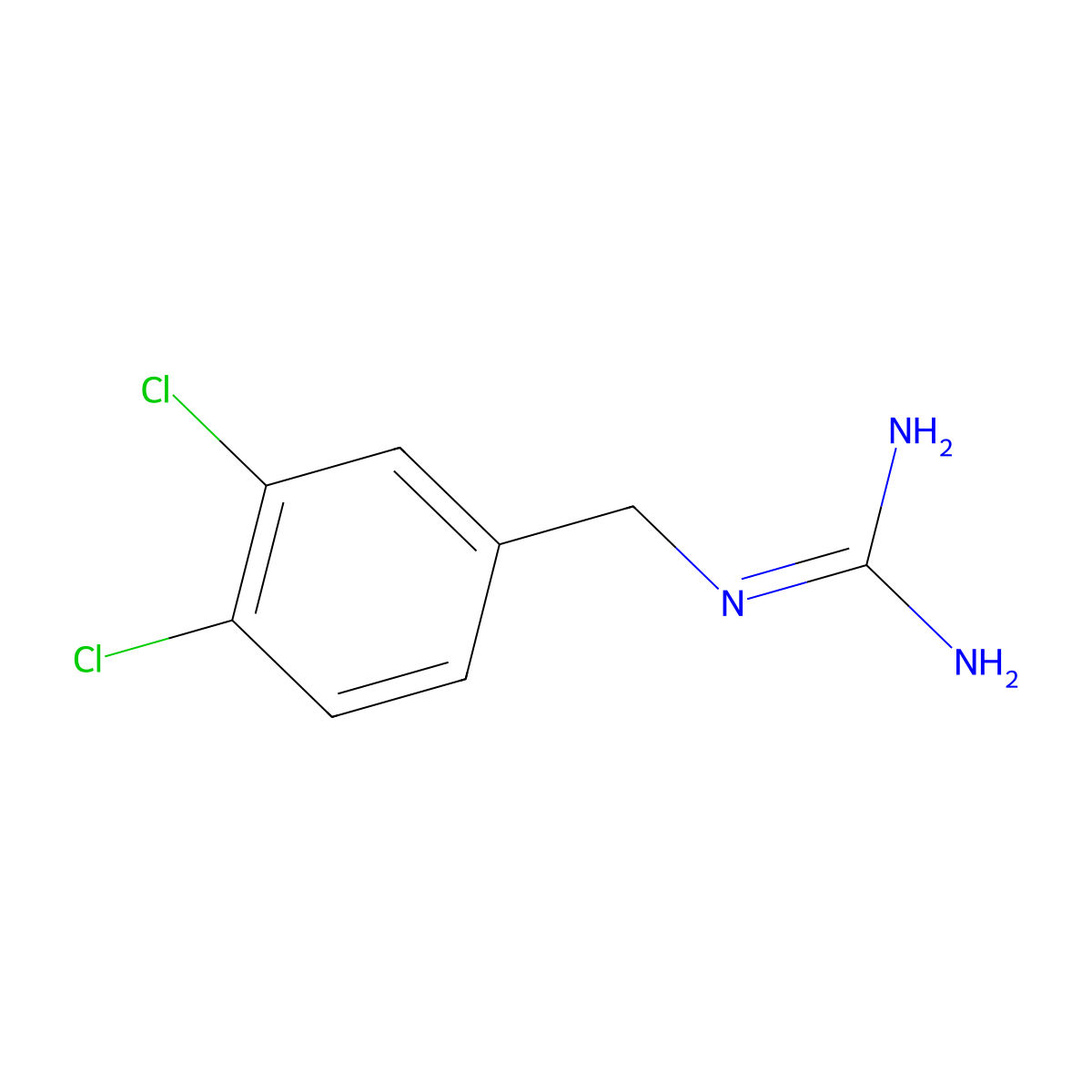 Guanidine, (3,4-dichlorobenzyl)- molecular structure, CAS 46228-36-8