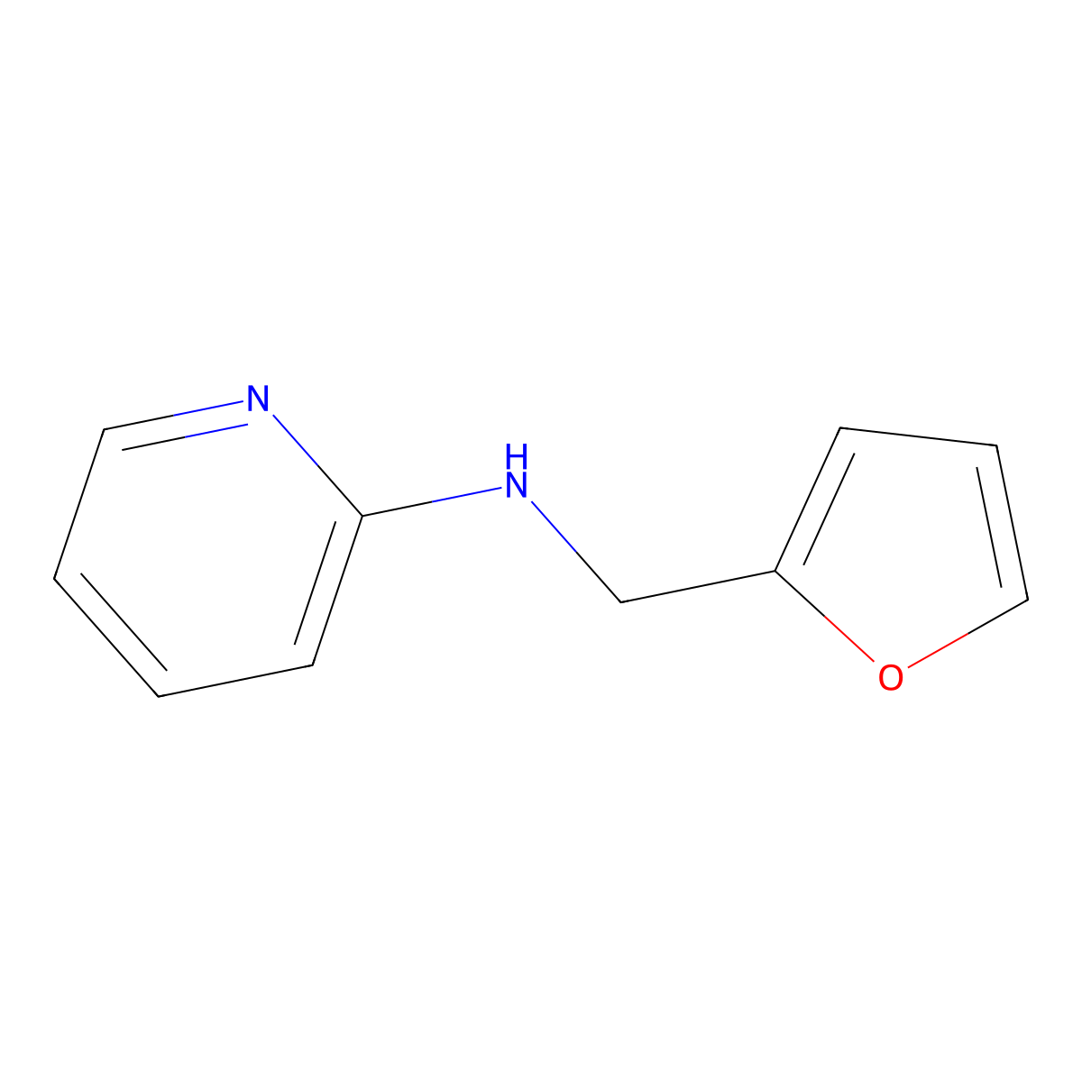 N-[(Furan-2-yl)methyl]pyridin-2-amine molecular structure, CAS 46230-01-7