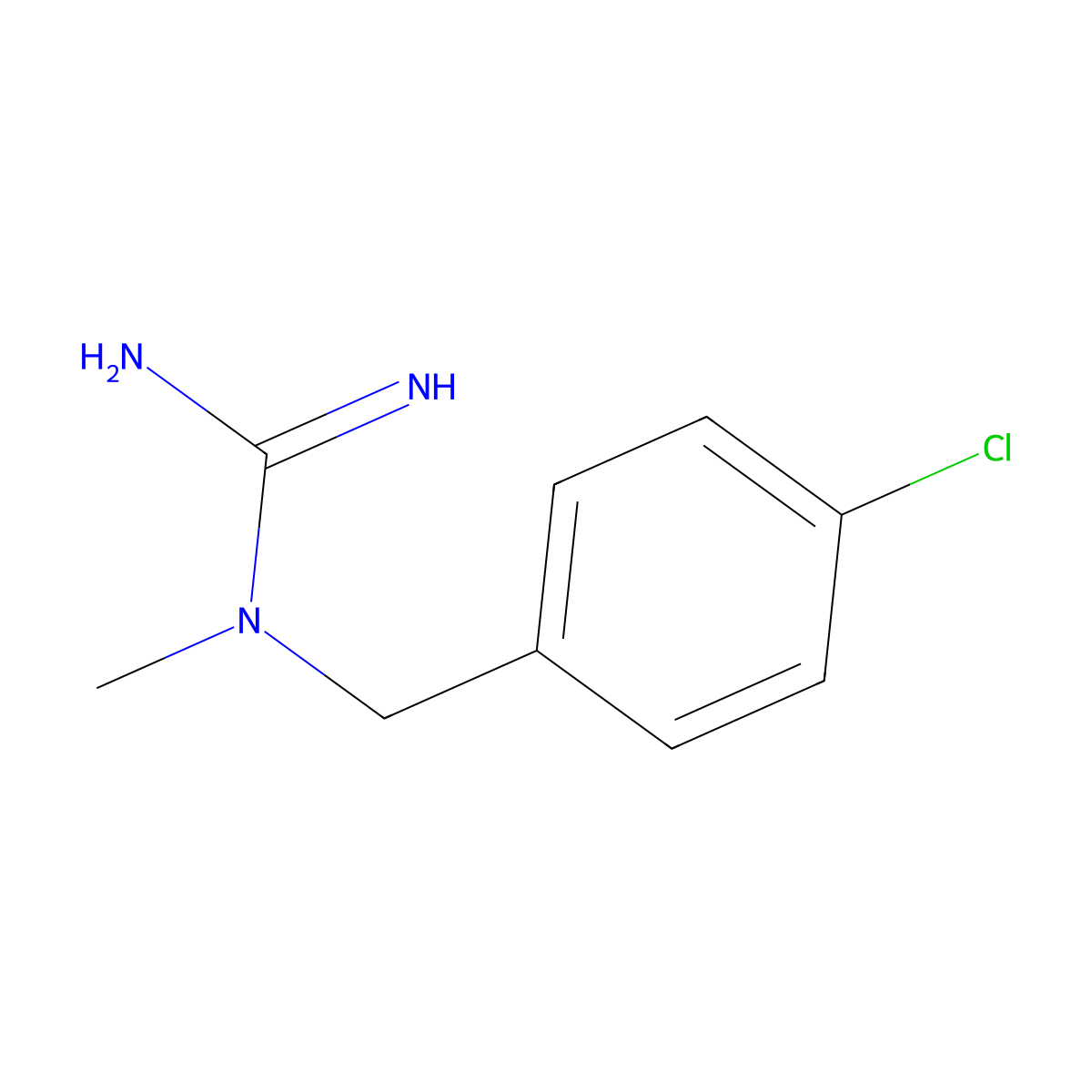 N-(4-Chlorobenzyl)-N-methylguanidine molecular structure, CAS 46232-80-8