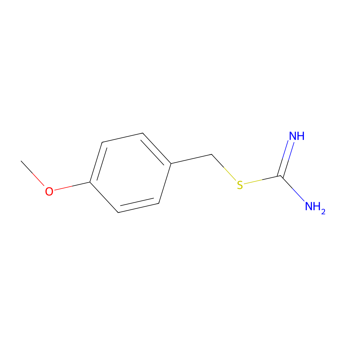2-(4-Methoxybenzyl)isothiourea molecular structure, CAS 46234-22-4