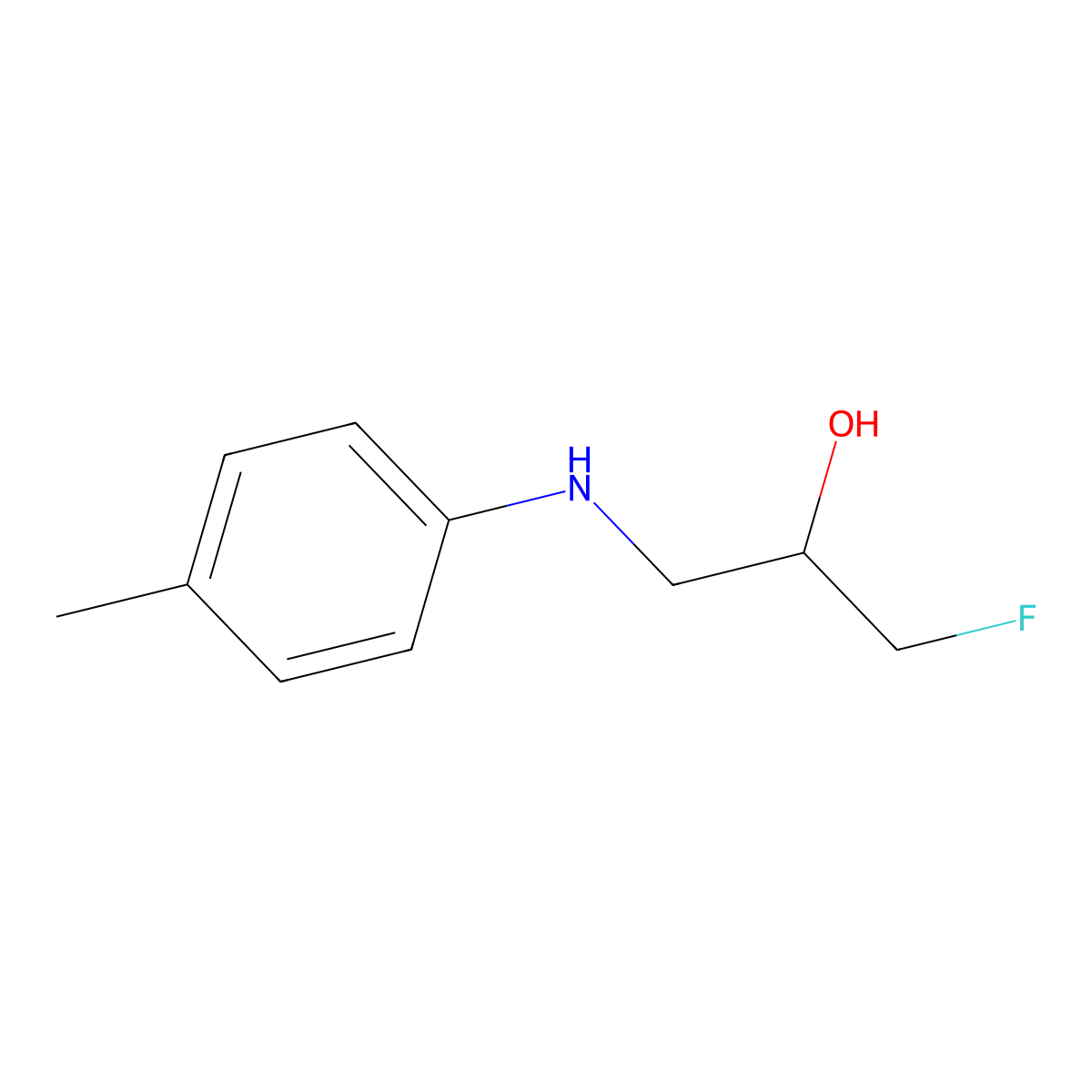 1-Fluoro-3-[(4-methylphenyl)amino]propan-2-OL molecular structure, CAS 46234-42-8