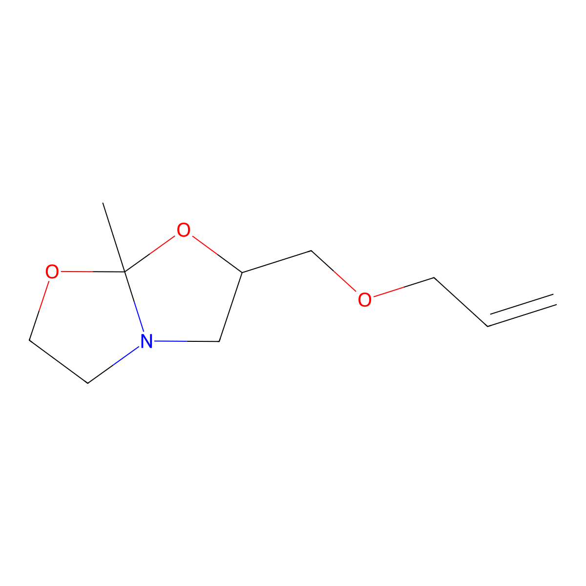 2-((Allyloxy)methyl)-7a-methyltetrahydro-2H-oxazolo[2,3-b]oxazole molecular structure, CAS 46244-63-7