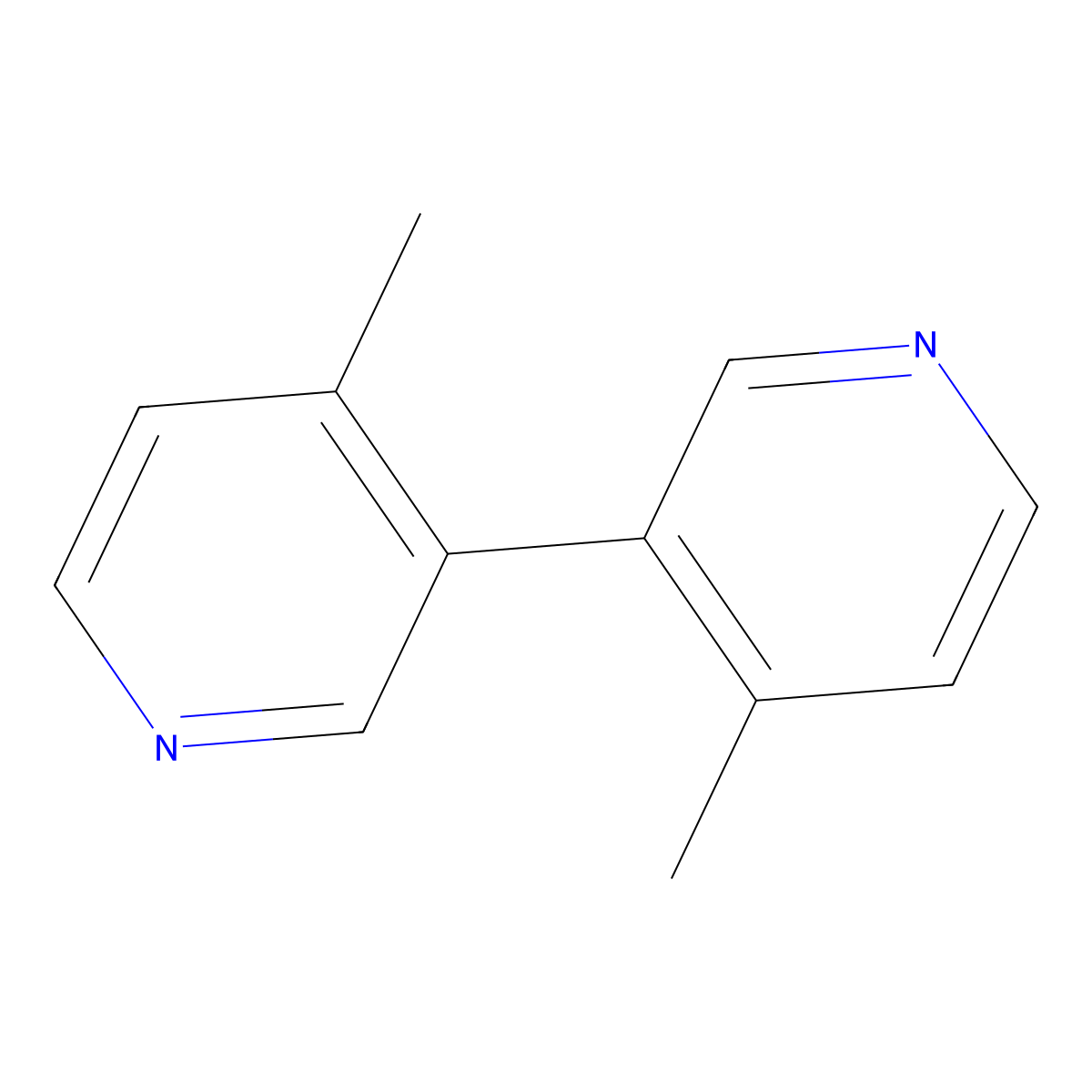 4,4'-Dimethyl-3,3'-bipyridine molecular structure, CAS 46258-16-6