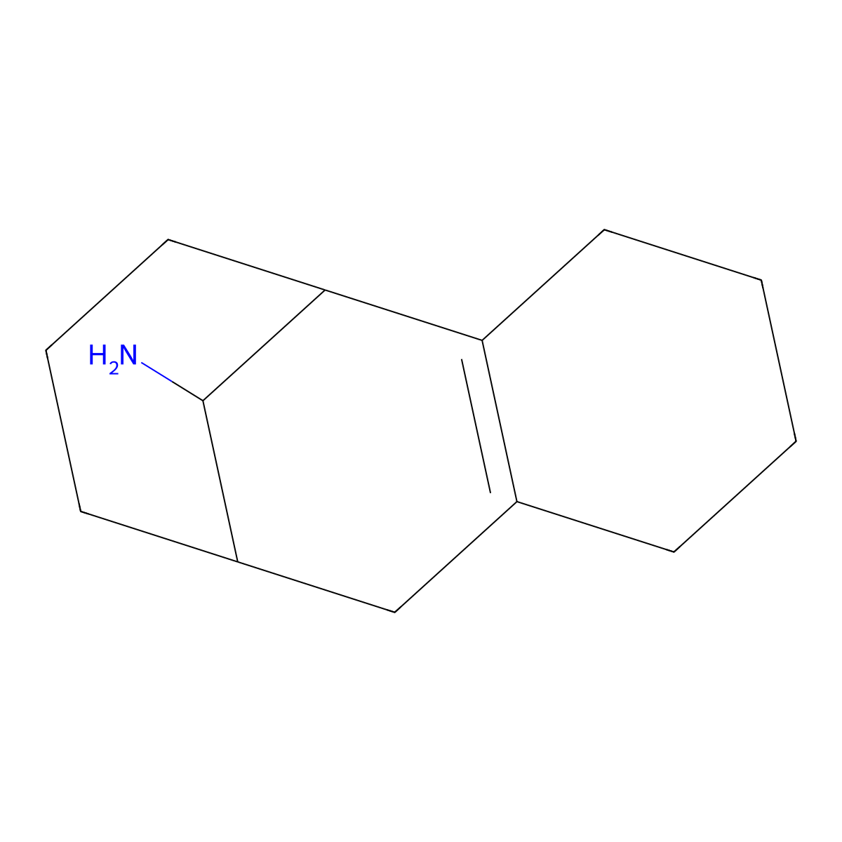 1,2,3,4,5,6,7,8,9,10-Decahydro-5,9-methanobenzocycloocten-11-amine molecular structure, CAS 46259-19-2