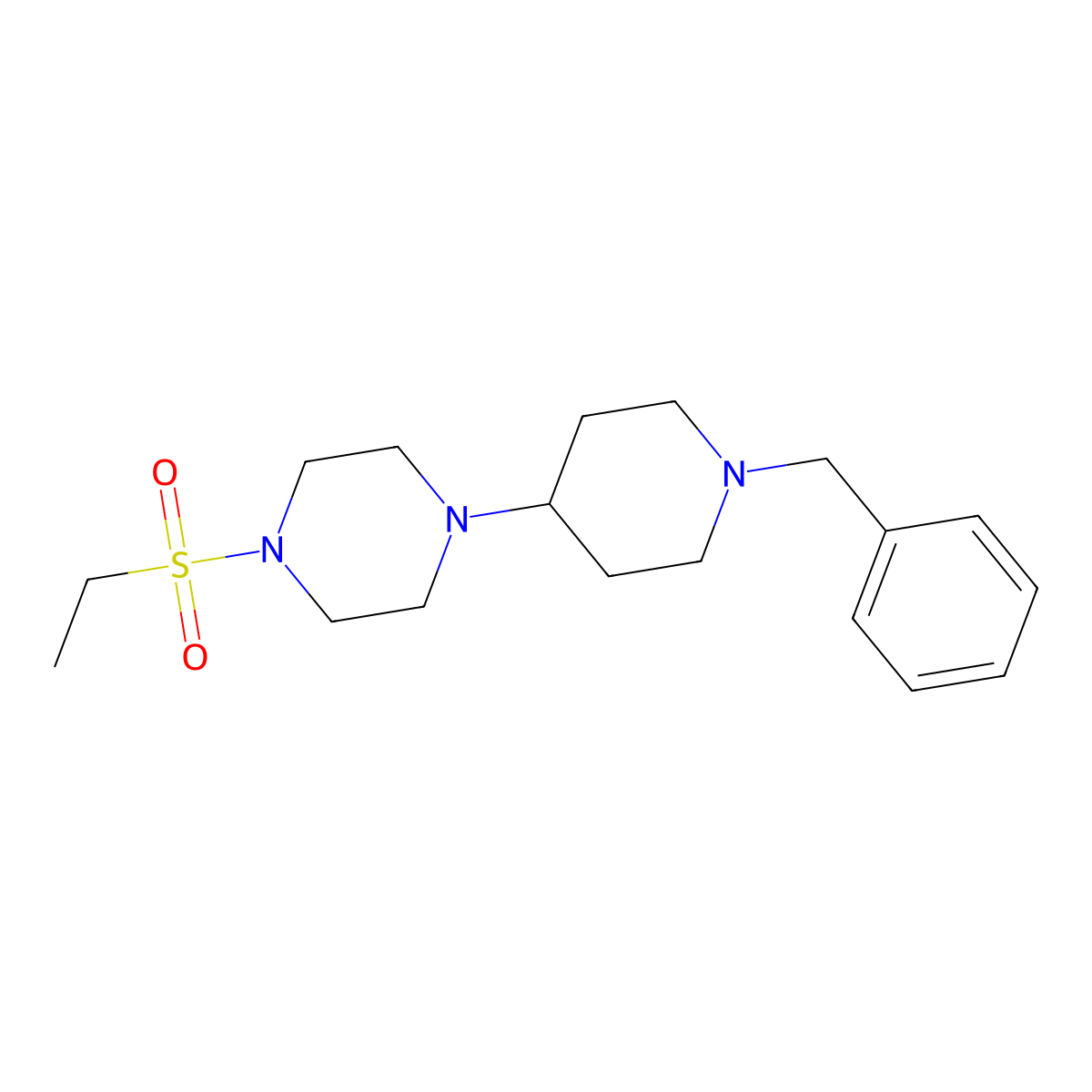 1-(1-Benzylpiperidin-4-yl)-4-ethylsulfonylpiperazine molecular structure, CAS 462601-46-3