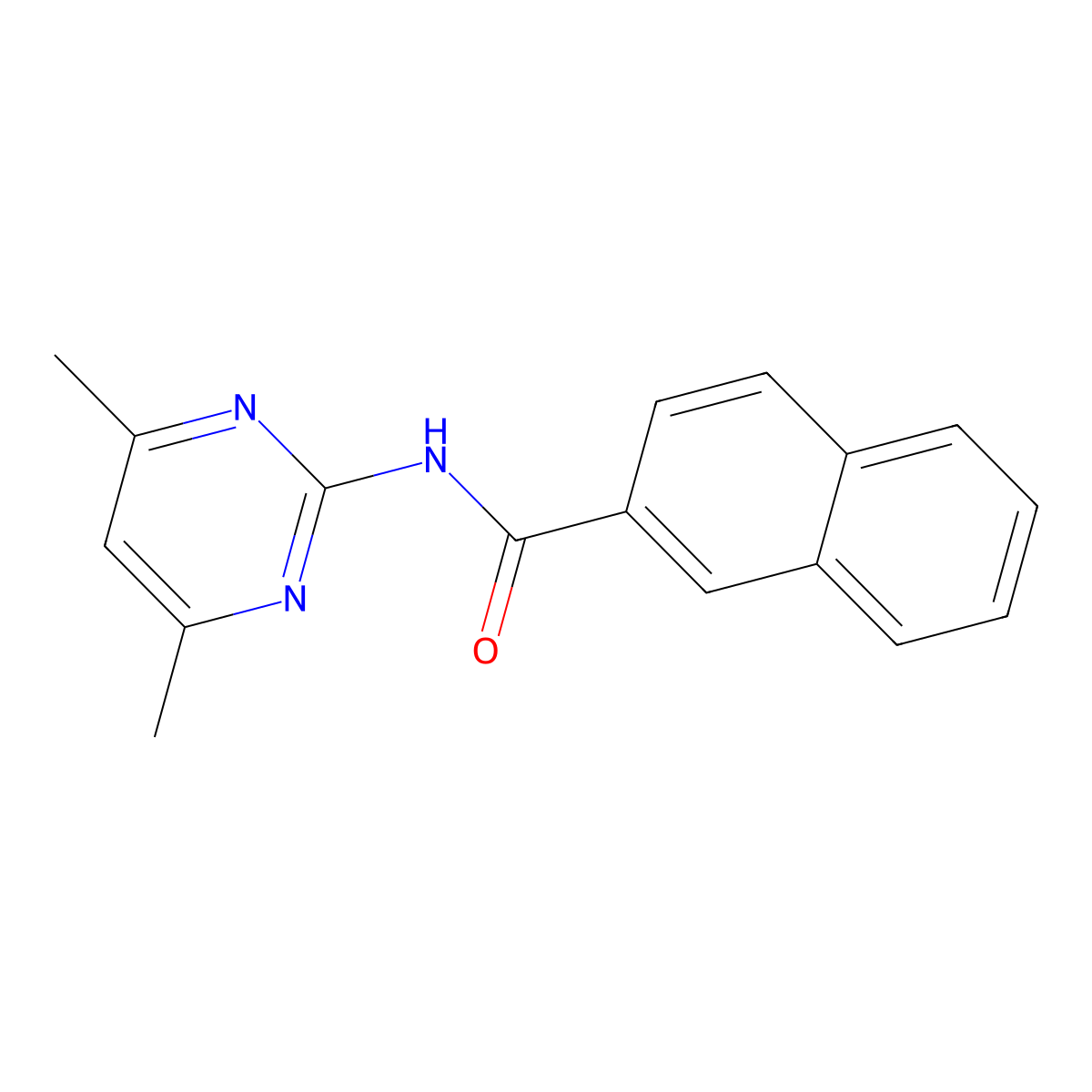 N-(4,6-dimethyl-2-pyrimidinyl)-2-naphthamide molecular structure, CAS 462603-60-7